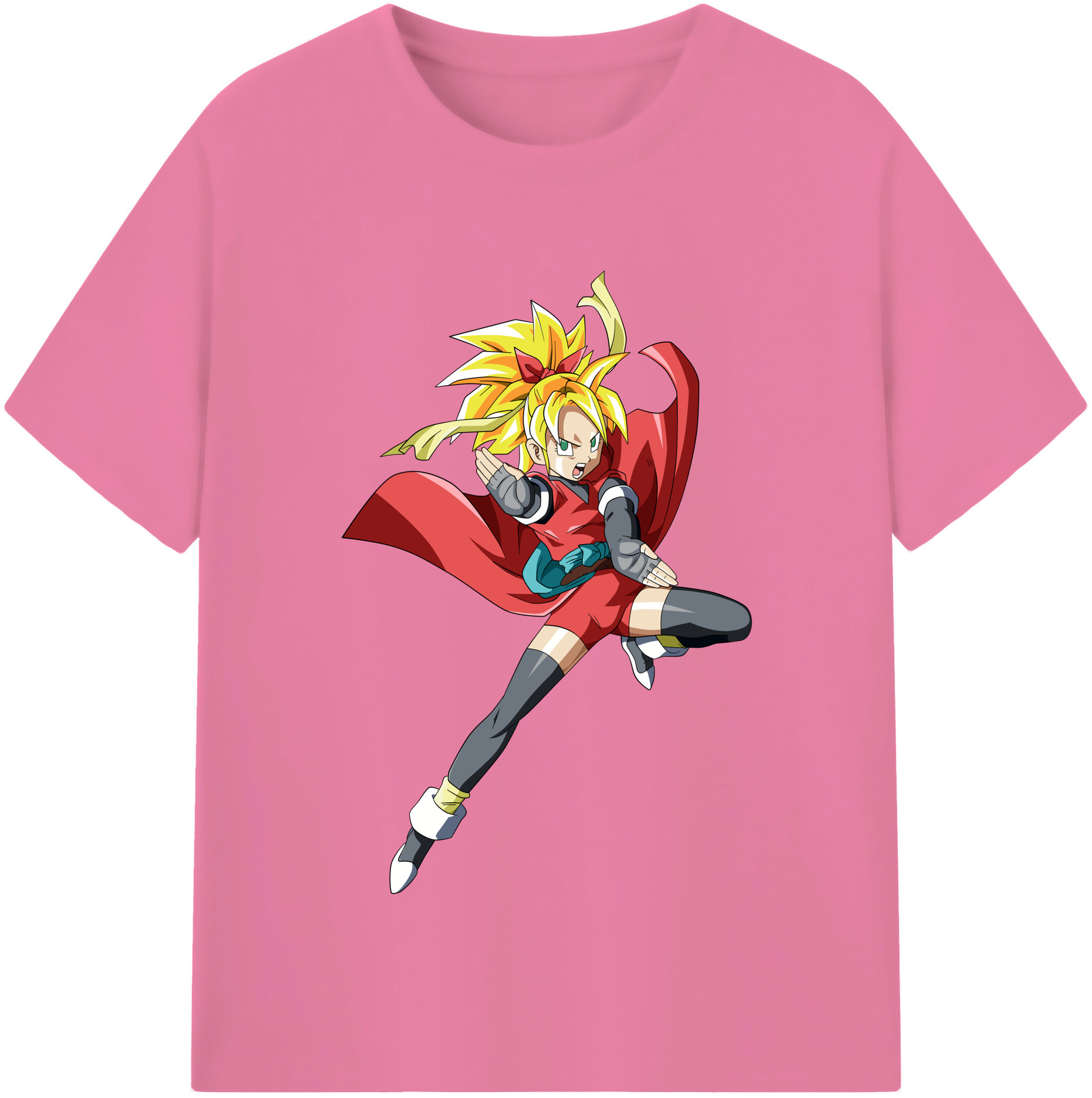 （画像用） ドラゴンボール カリフラ DRAGON BALL Caulifla 綿100％半袖Tシャツ（フロントプリント）
